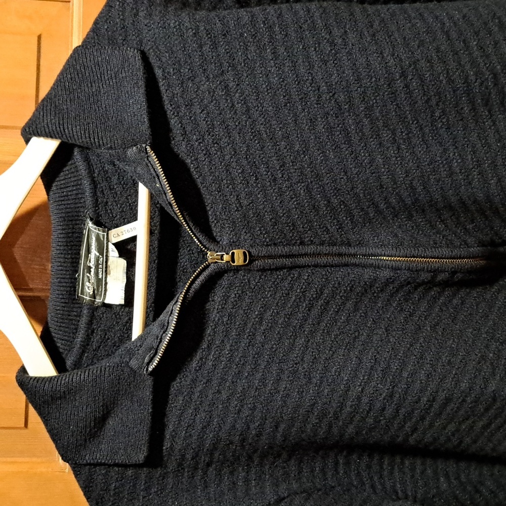Salvatore Ferragamo wool zip up sweater M - Picture 4 of 9